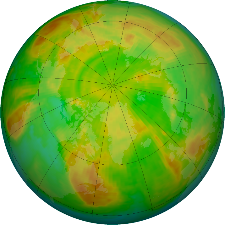 Arctic ozone map for 07 June 1988
